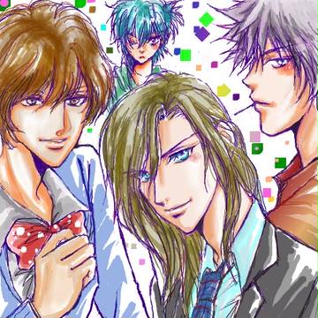 最近ハマってしまって・・・・年賀状用に描いてみましたっっ！！ドキ