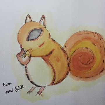 WaterColor 松鼠