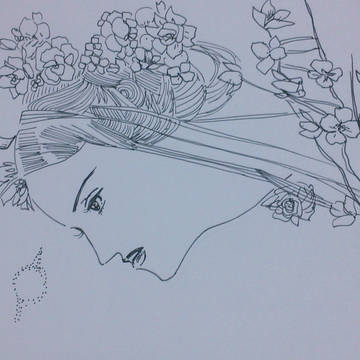 花と女性