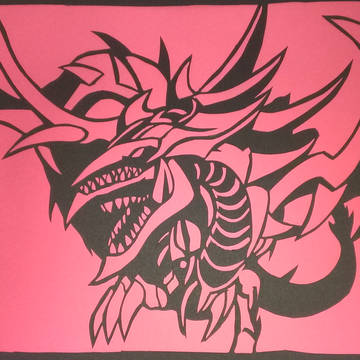 切り絵『オシリスの天空竜』遊戯王