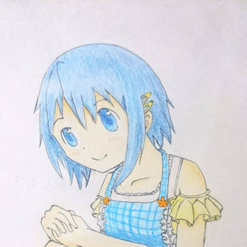 エプロンさやか[色鉛筆で]