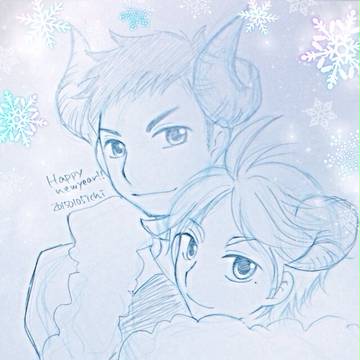 羊の角が描きたかった
