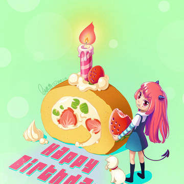 自己的生日贺图> <~~23岁是也~~~要继续童真下去~~~