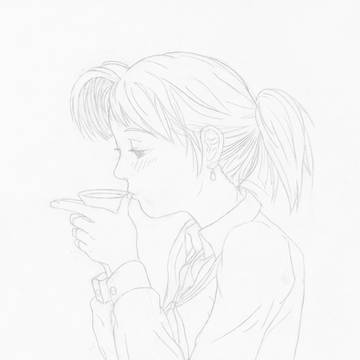 模写 お酒とアルファさん