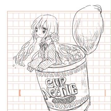 カップ麺からこんにちは