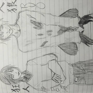 勝者二人を描いてみた
