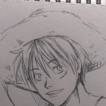 初描きルフィ
