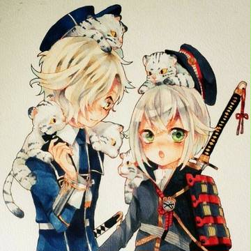 五虎退ちゃんと蛍丸