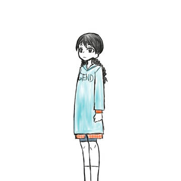 三つ編み少女