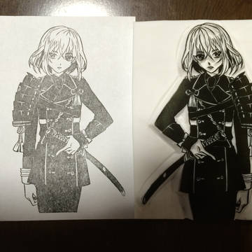 【消しゴムはんこ】骨喰藤四郎