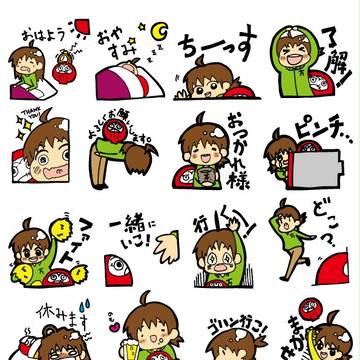 【LINEスタンプ】演劇女子とだるまちゃん【申請中】