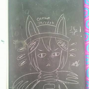 Niko on a Chalkboard