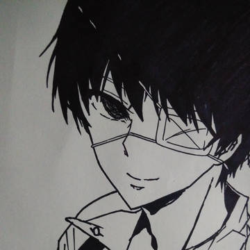 【模写】【黑白绘】黑白发色金木小天使