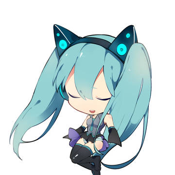 miku with nekomimi headphone