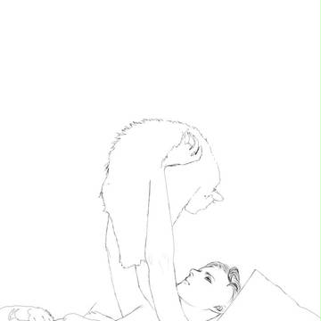 猫と人、線の原稿だった
