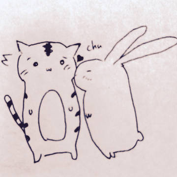 うさぎちゃんと猫くん