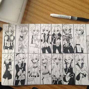 タグで16RTきたので16体の蓮くんかきました。