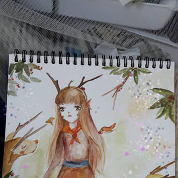 少女与鹿