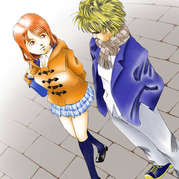 ダッフルコートの彼女