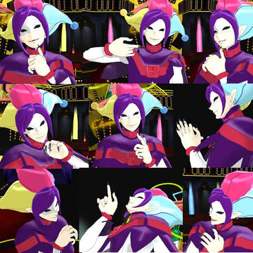 【MMD】手を口元に持っていくポーズ-ジョーカーver-