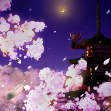 夜空に舞いしは　雪のやう