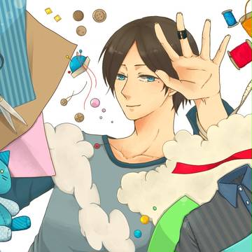 裁縫男子(塗りました)