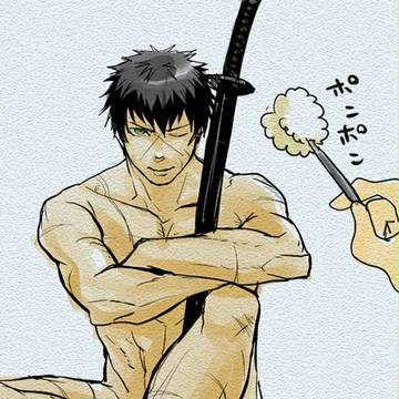 たぬきお手入れ中