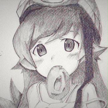 忍野忍 鉛筆画