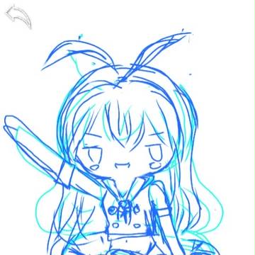 下描き