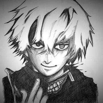 東京喰種 金木研 ボールペン画
