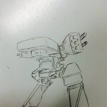 机のラクガキ
