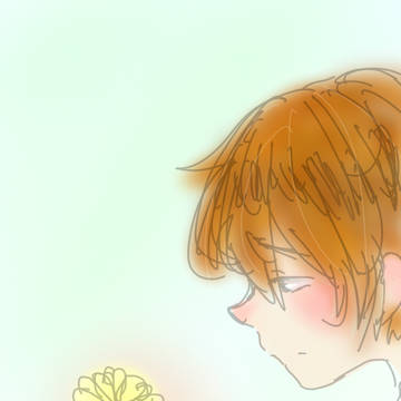 少年と花