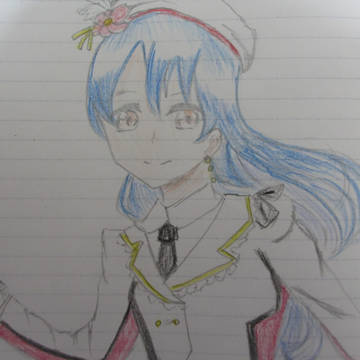 園田海未ちゃんを描いてみた