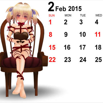 ２月カレンダー