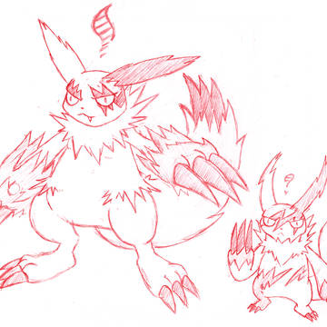 Mega Zangoose No.1 & No.2(Chibi)