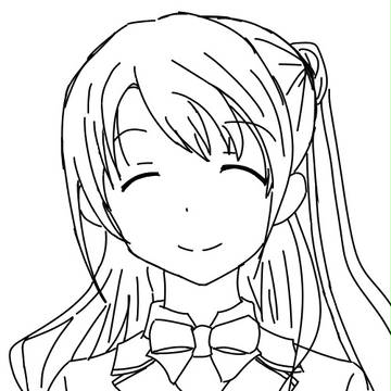 島村卯月　線画