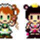 アイマスドット絵風　ユリ熊嵐　銀子・るる