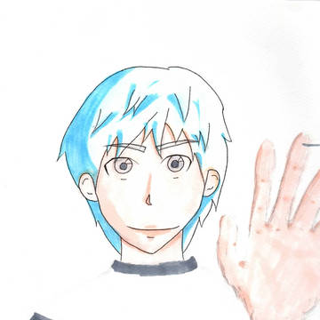 水髪の青年
