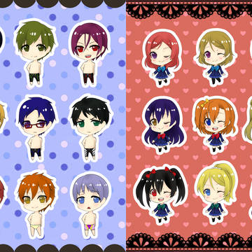 Free! + LoveLive! 贩卖用