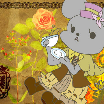 花園で茶会