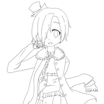 ゴスロリ小梅ちゃん線画