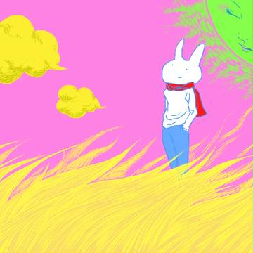 ピンク色の空