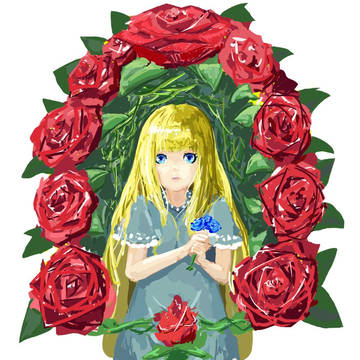 薔薇と少女
