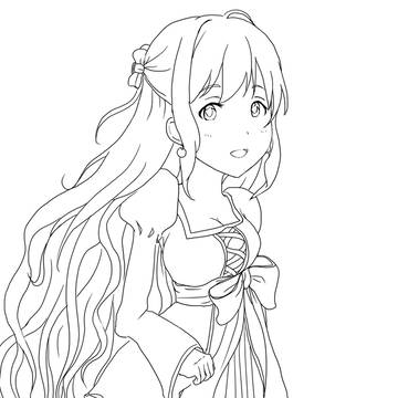 西園寺琴歌ちゃん線画（モバマス）