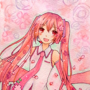 初描き＊桜ミクさん