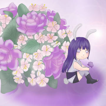 Hinata and flowers