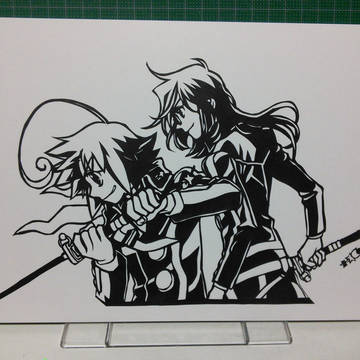 切り絵  はやてXブレード   終わらないバカ