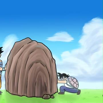 孫悟空と修行の岩