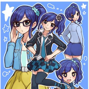 あおい誕、しおん誕、ユリカ誕イラスト
