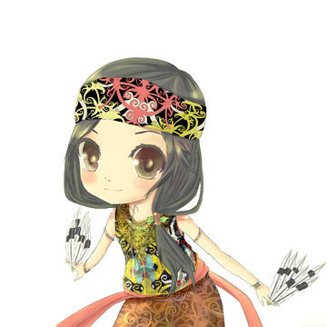 Chibi Dayak Girl